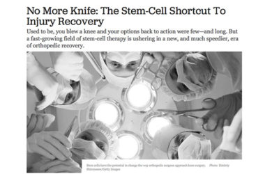 No More Knife – An Outside Online Article on Stem Cell Procedures and Regenexx